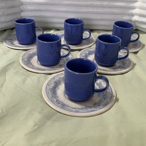 Dessert Coffee Cup & Saucer Set - 12-piece